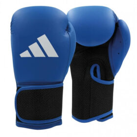 Blauwe kickbokshandschoenen voor kinderen van Adidas.