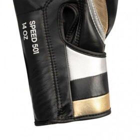 Adidas Speed 500 Professional KickBokshandschoenen Zwart Goud 7 1