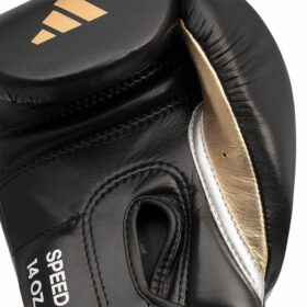 Adidas Speed 500 Professional KickBokshandschoenen Zwart Goud 9 1