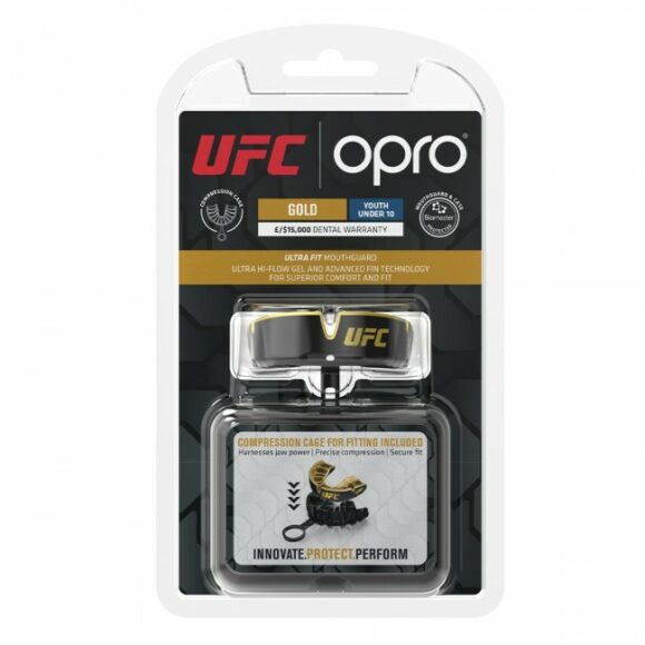 UFC Gebitsbeschermer OPRO Self Fit Gold Edition V2 Zwart Goud Junior 2