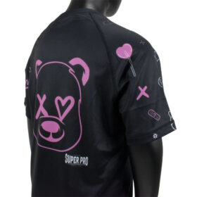 Super Pro Kids T shirt Bear Zwart Roze 9