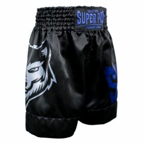 Zwart grijs kickboksbroekje van Super Pro, voor kinderen.