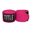 Roze boksbandages met een lengte van 455 cm van Title.