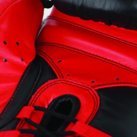 Adidas safety sparring (kick)bokshandschoenen veter zwart-rood