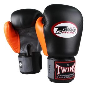 Twins BGVL 4 (kick)bokshandschoenen Zwart-Grijs-Oranje