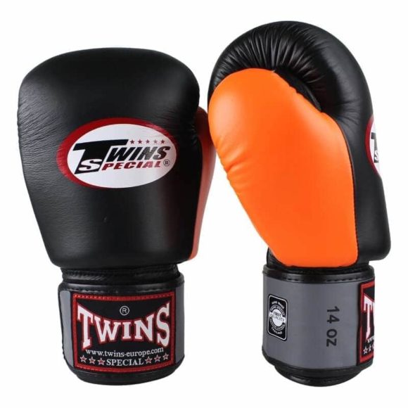 Twins BGVL 4 (kick)bokshandschoenen Zwart-Grijs-Oranje